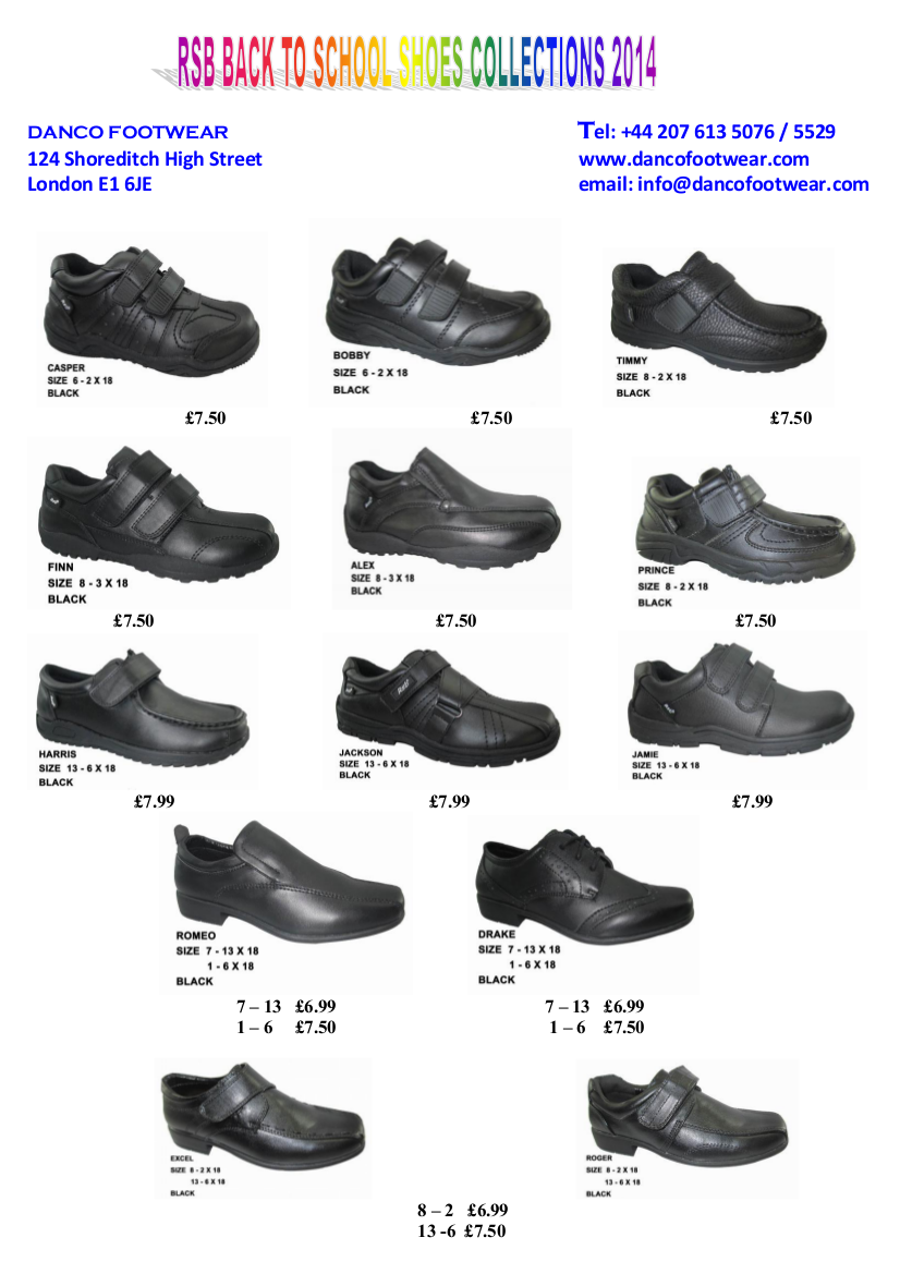 Danco Footwear - RSB Shoes - School 